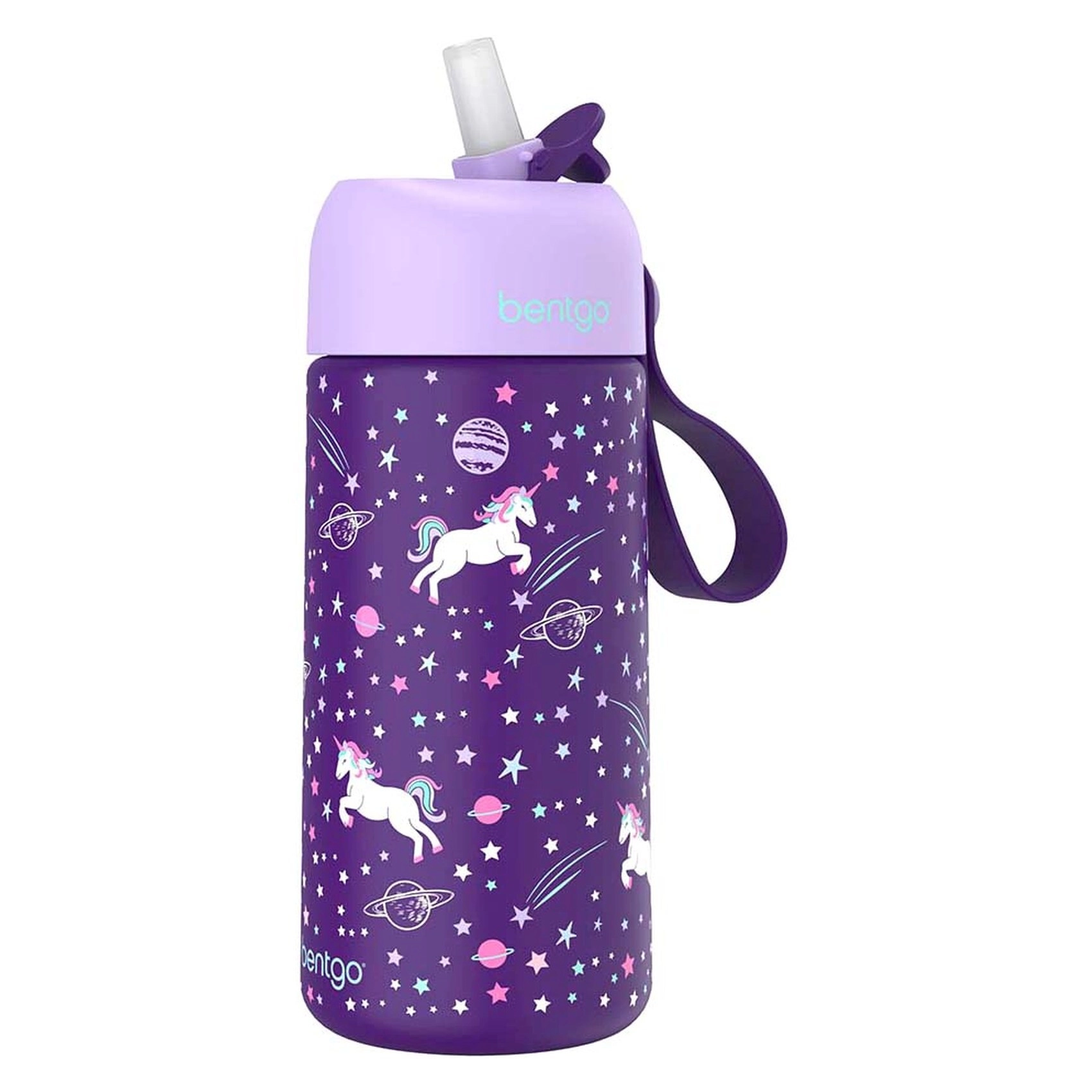 Carrefour Stainless Steel Unicorn Water Bottle - 413ml