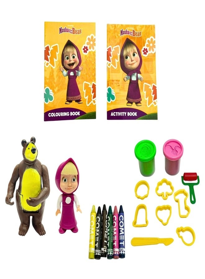 Masha and The Bear Squishy Fun Dough Play Set - Moulds and Figure