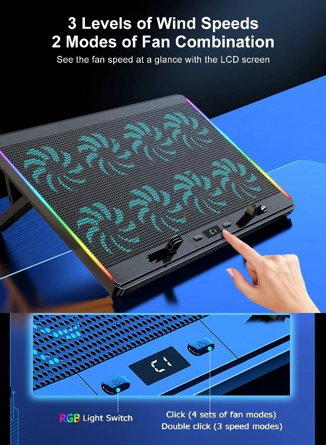 Gaming Laptop Cooling Pad - 8 Cooling Fans