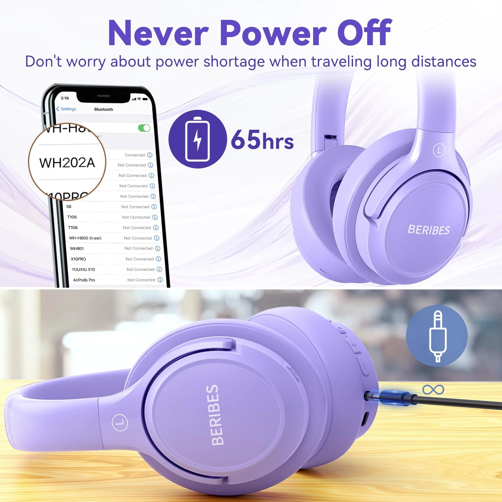 WH202A Wireless Headphone