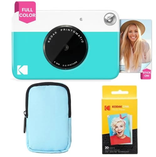 Printomatic - Full-Color Instant Print 5MP + Deluxe Camera Case + Photo Album + Zink Paper - 20 Sheets