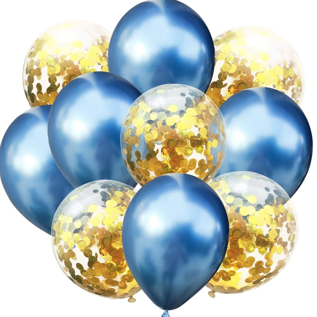 Latex and Confetti Decoration Balloon Sets - 10-Pieces Birthday Party