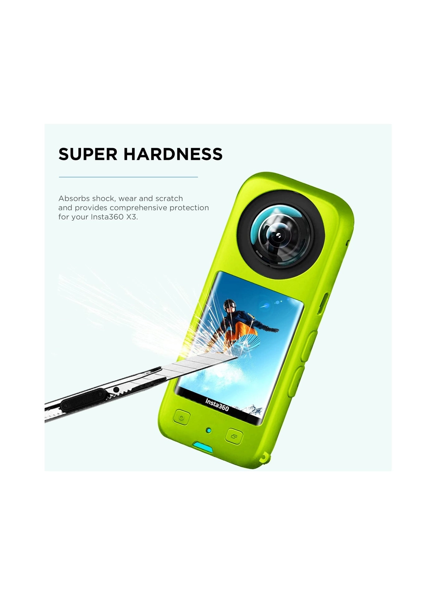 Silicone Protective Case + Screen Protector - Insta 360 X3