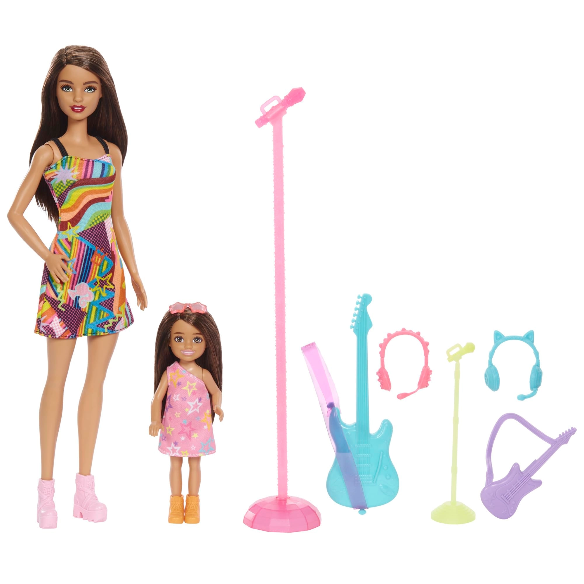 Barbie Sisters Pop Star-Themed Playset - 2 dolls Ages 3+