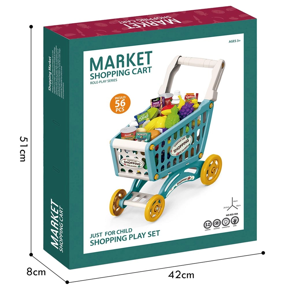 Market Shopping Cart Toy Set - 56pcs (SBF-LS_DIYSC_PI)