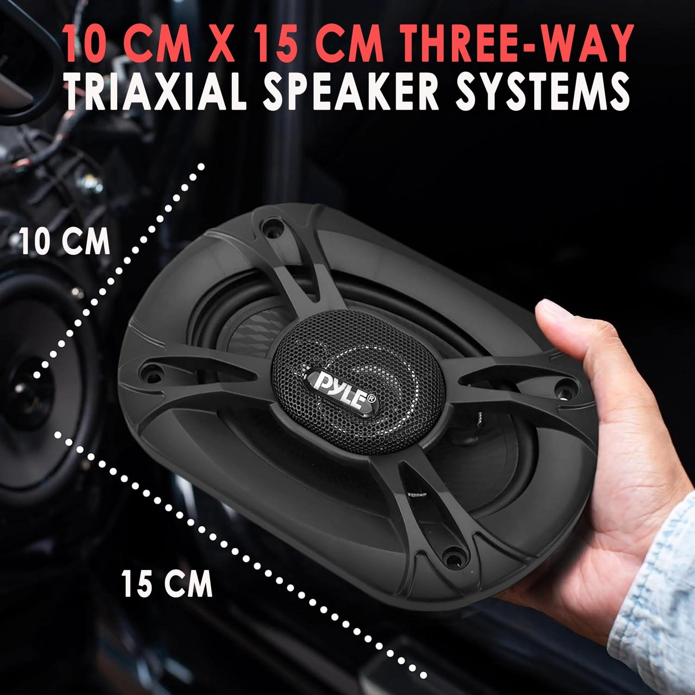 3-Way Universal Car Stereo Speakers - 4" x 6"