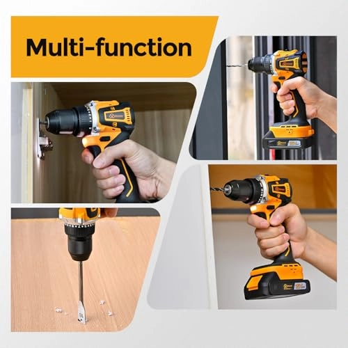 Brushless Motor Tool Kit Set - 2000 Milliamp Hours 21 Volts