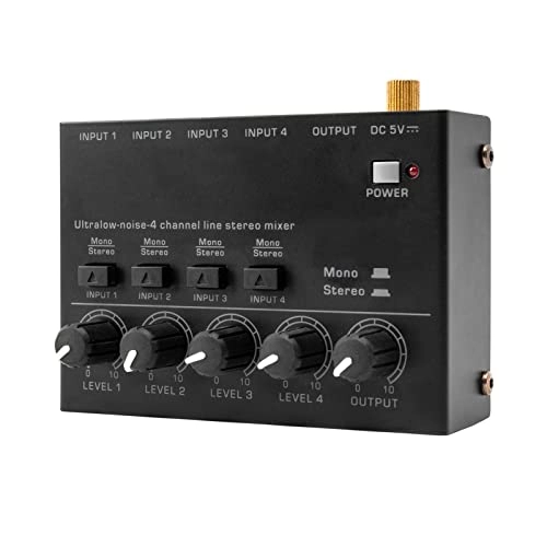Line Stereo Mixer - 4 channels