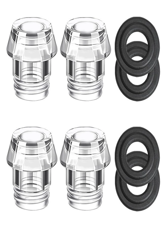 Gabrella Knob Top and Washer Ring - 4 Sets Transparent Universal