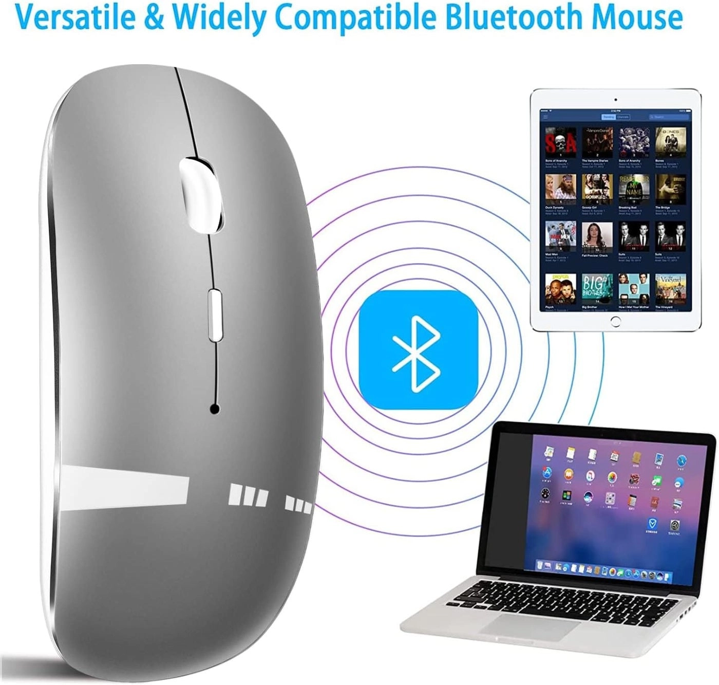 Dual-Mode Silent Cordless Mouse - Wireless