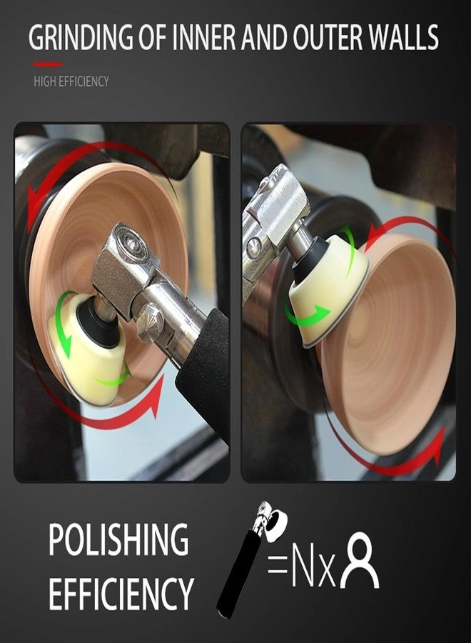 Bowl Sander - Kit For Woodturning/Wood Lathe with Rotatable Spindle Head 2 Inch 3 Inch Pads