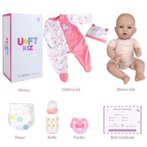 Reborn Baby Doll - 20-inch Vinyl Soft Cloth Body Girl Ages 3+