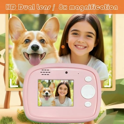 Kids Camera Instant Print - 1080P 32GB Pink