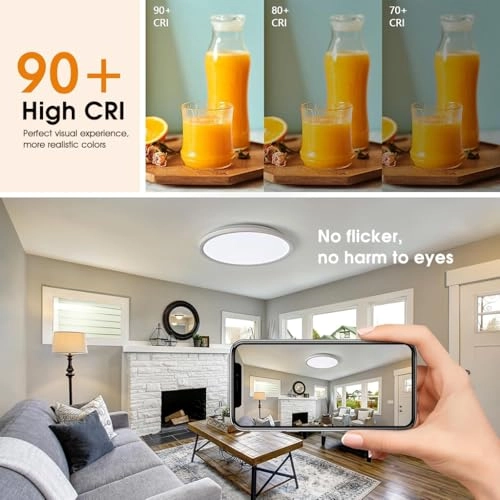 LED Ceiling Light - 3000-6500K Dimmable