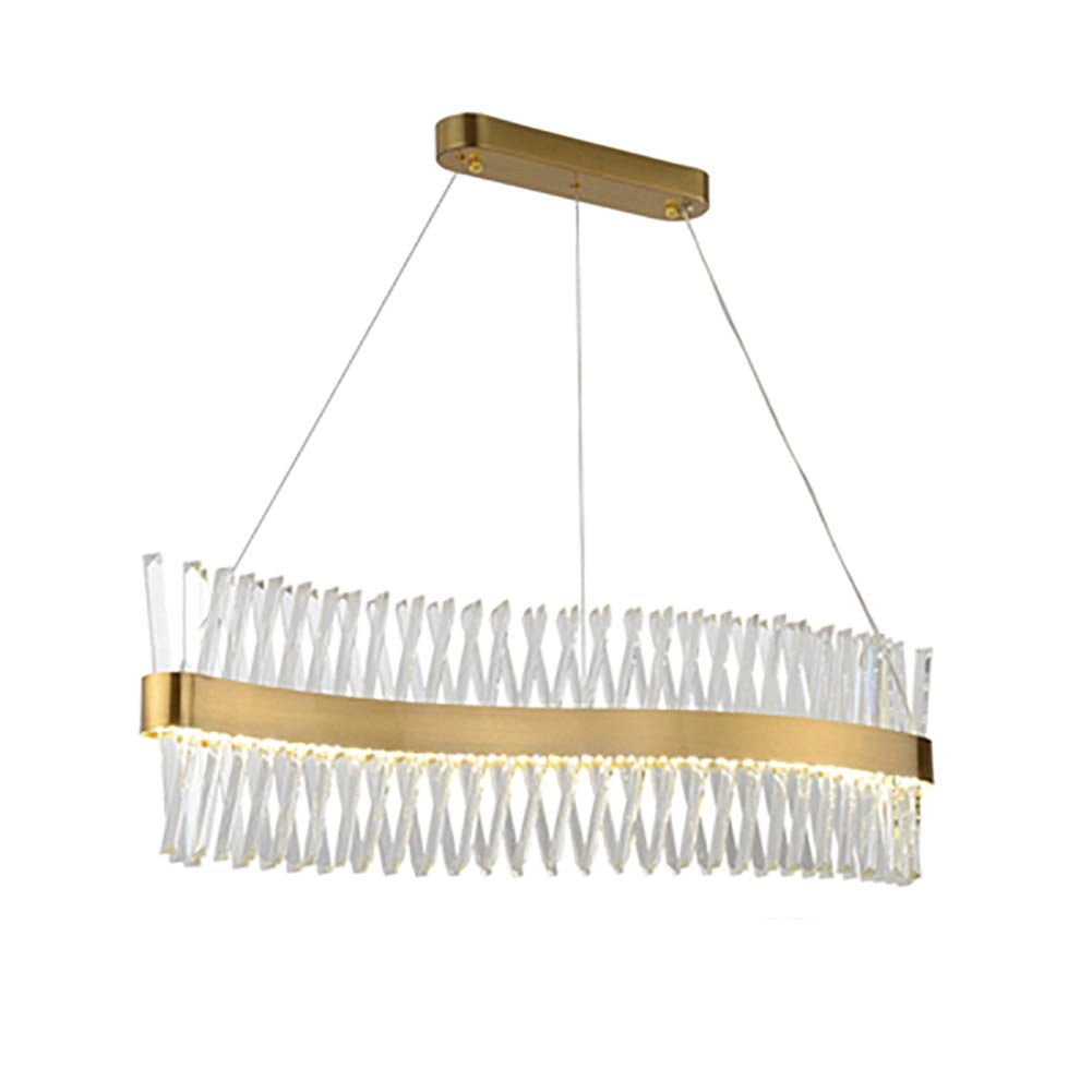 Crystal Chandelier - Golden white light