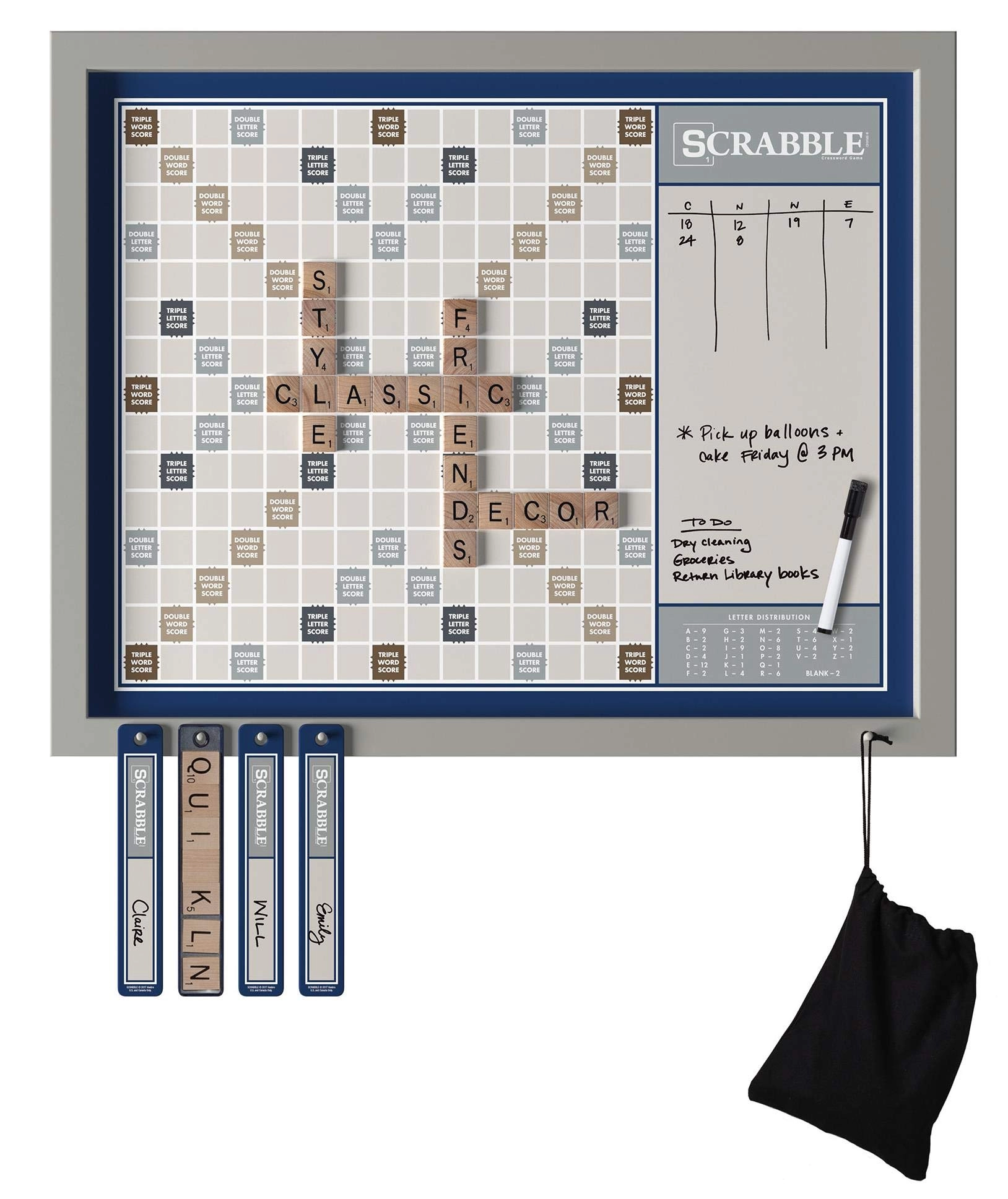 WS Game Company Magnetic Scrabble - Family Message Board