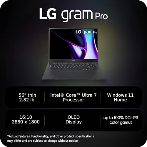 gram Pro 16Z90SP-A.ADB9U1 - 16'' Core Ultra 7 32GB DDR5 2TB SSD