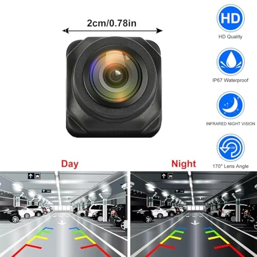 Fisheye Vehicle Car Rear View Camera - Night Vision RCA 1280*720 Pixels