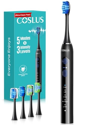 Sonic Electric Toothbrush - 5 Modes 3 Intensities Black