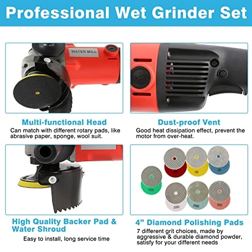 Pneumatic Sander - 1400W Adjustable Speed