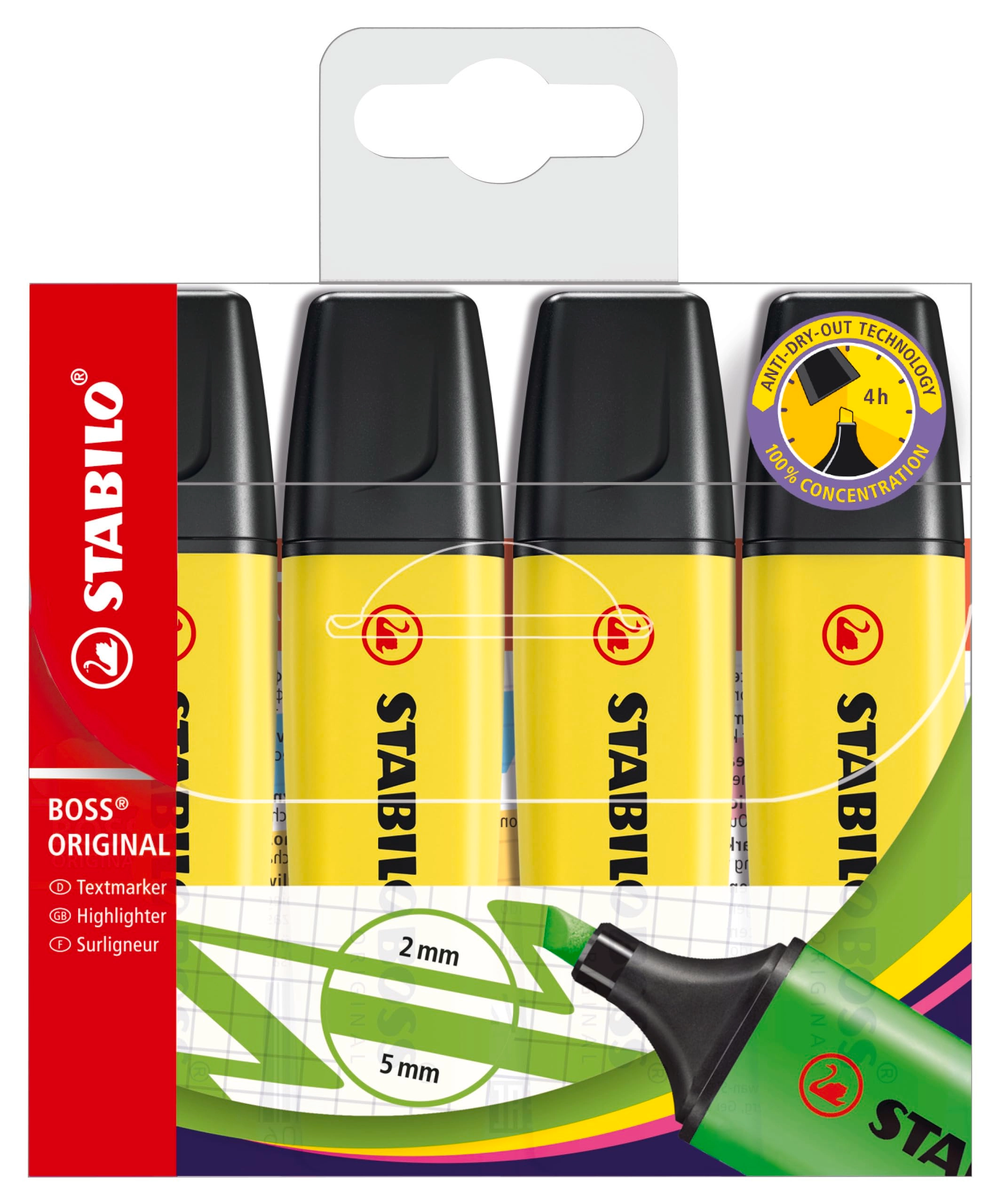 STABILO BOSS ORIGINAL - Yellow Chisel