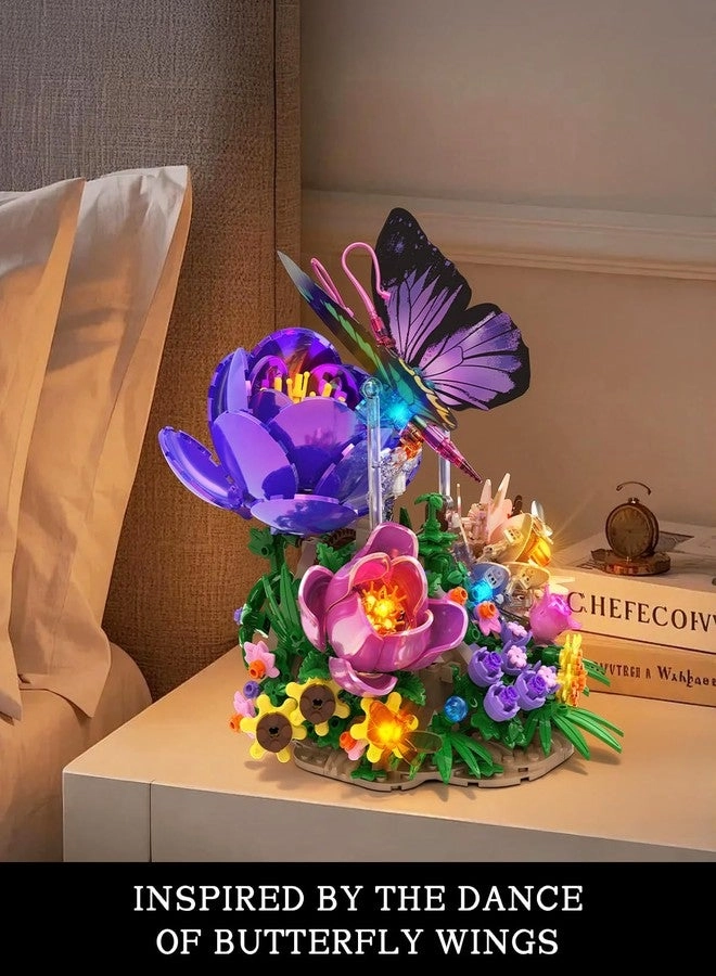 Butterfly Building Set - Light Botanical Flowers Collection