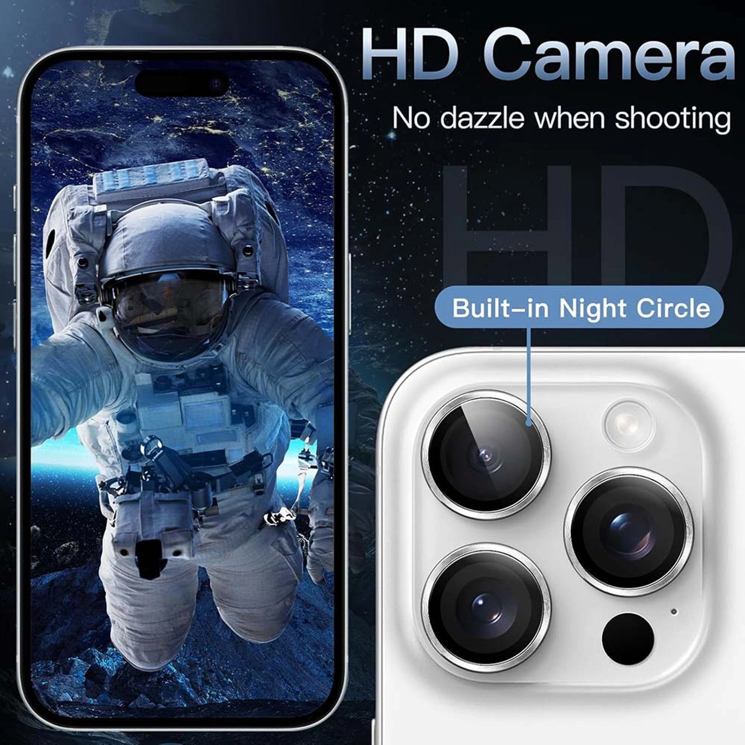 HD Tempered Glass Camera Lens Protector for iPhone 16 Pro / iPhone 16 Pro Max