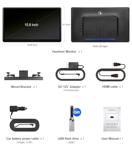Headrest Monitor - 156 inch