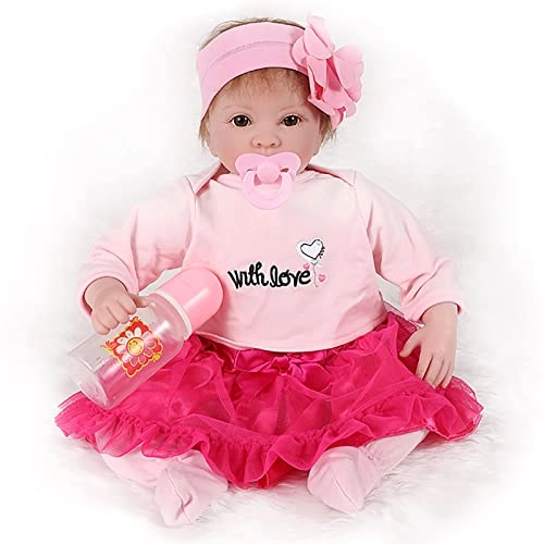 Reborn Baby Doll - 55cm Soft Silicone Limbs Cloth Body