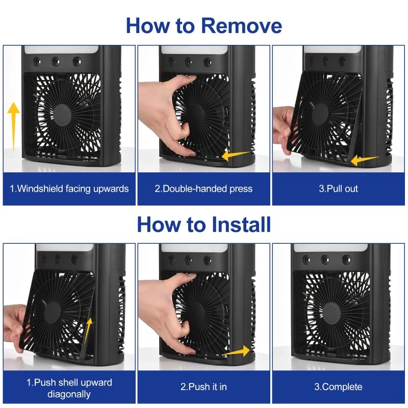 Portable Air Conditioner - 700ml 7-color LED 2H/4H Timer