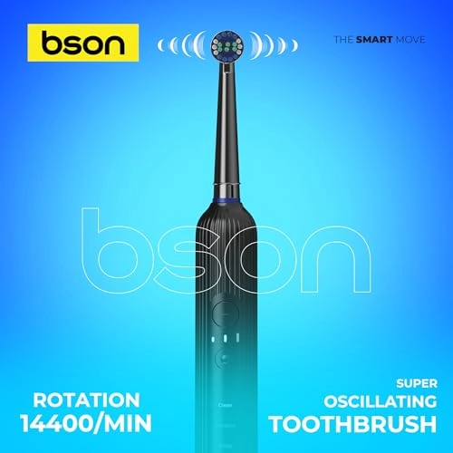 Super Oscillating Toothbrush - 15 Cleaning Combinations IPX7 Waterproof Type-C Powered