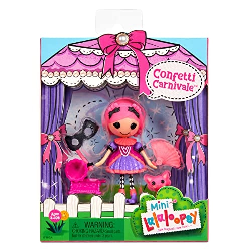 Confetti Carnivale Mini Doll - 3" Pink Hair Pet Cat