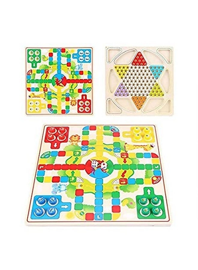 Chinese Checkers - Wooden Frame + Ludo