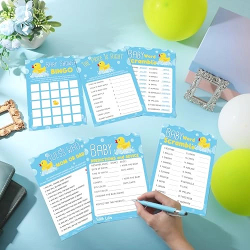 Rubber Duck Baby Shower Games - 302 Pcs 6 - 15 years English