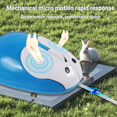 Cute Rabbit Shape Wired Mouse - USB