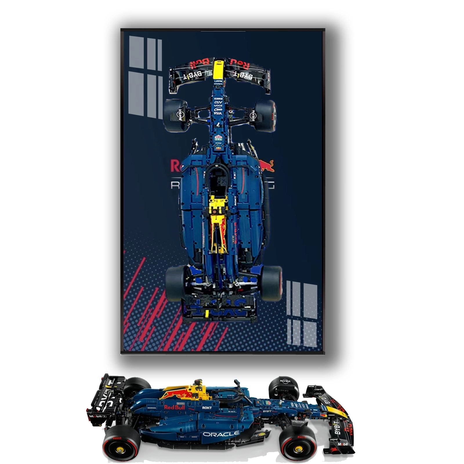 bodamaike Display Wall Plate - Lego Technic 75 x 45 cm