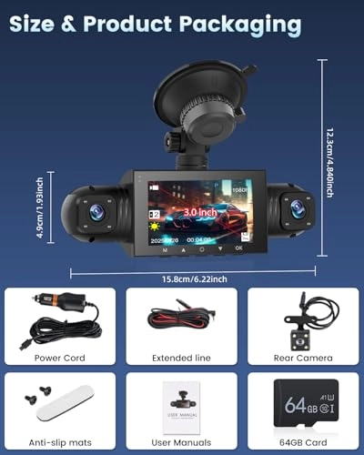 4 Channel Front and Rear Dash Cam - 1080P