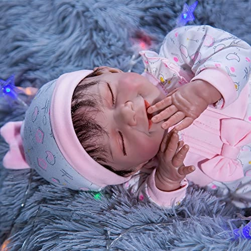 Reborn Baby Doll - 22 Inch Vinyl Brown Eyes