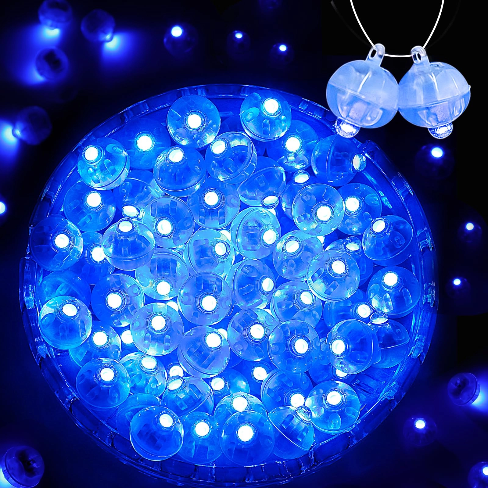 zgwj Mini Ball Light - 200PCs Glow steadily Purple