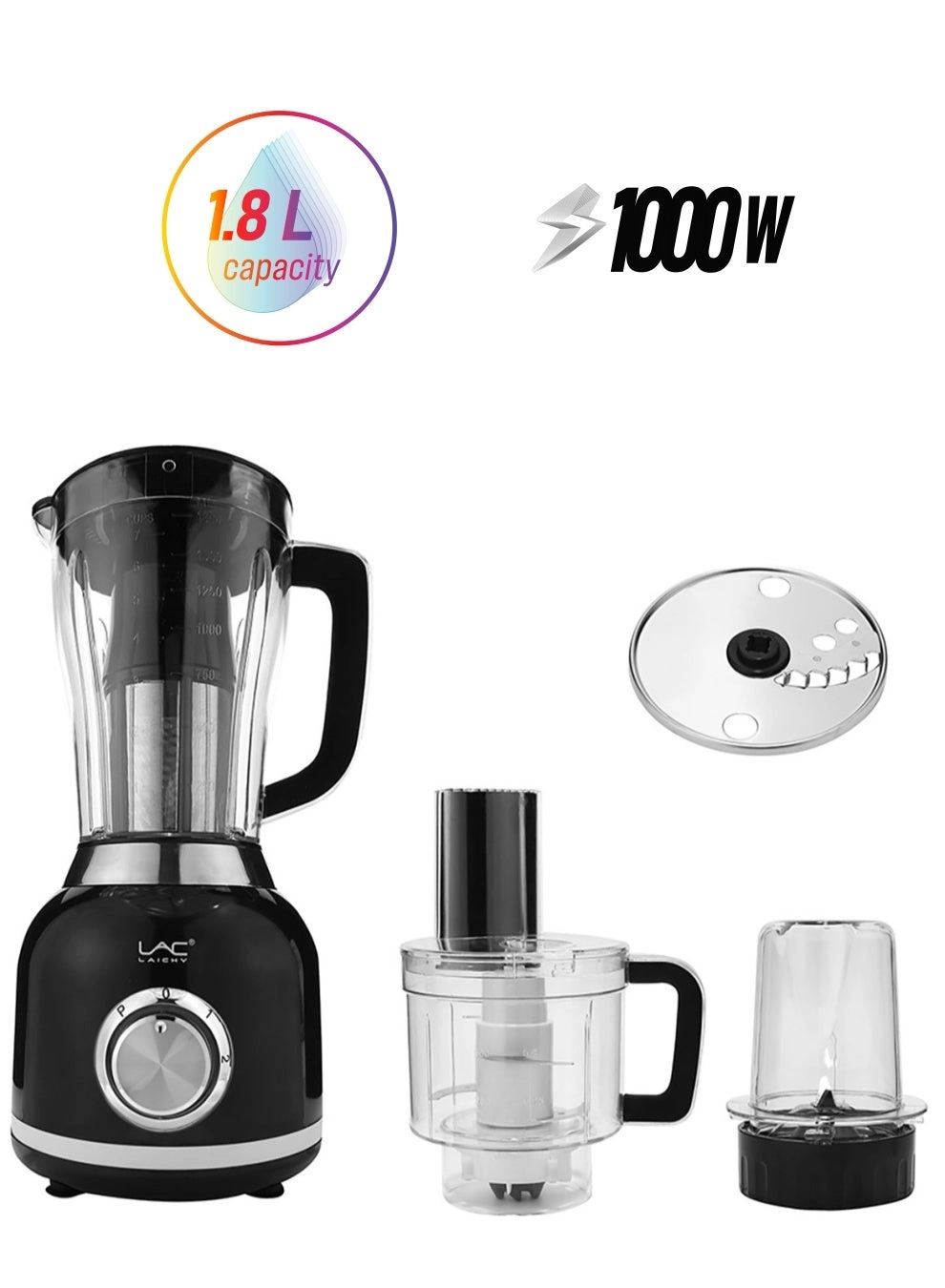 LAC LAICHY L-5601 - Professional Blender and Food Processor Combo Vegetable Chopper Grinding Cup