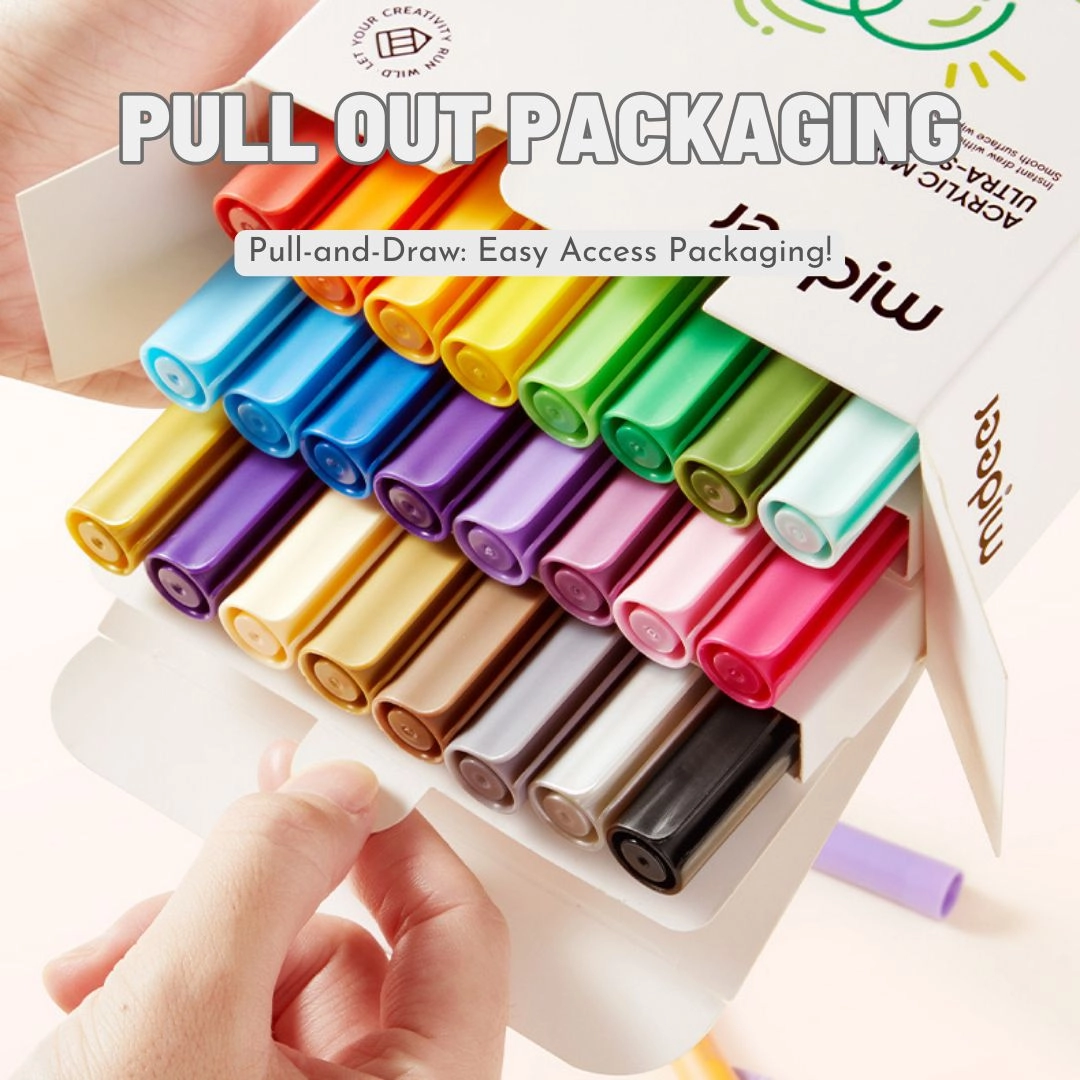 Round Nib Acrylic Markers - Multi Colour Round Nib