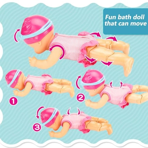Swimming Baby Doll - Battery-Powered Waterproof Detachable Swimwear