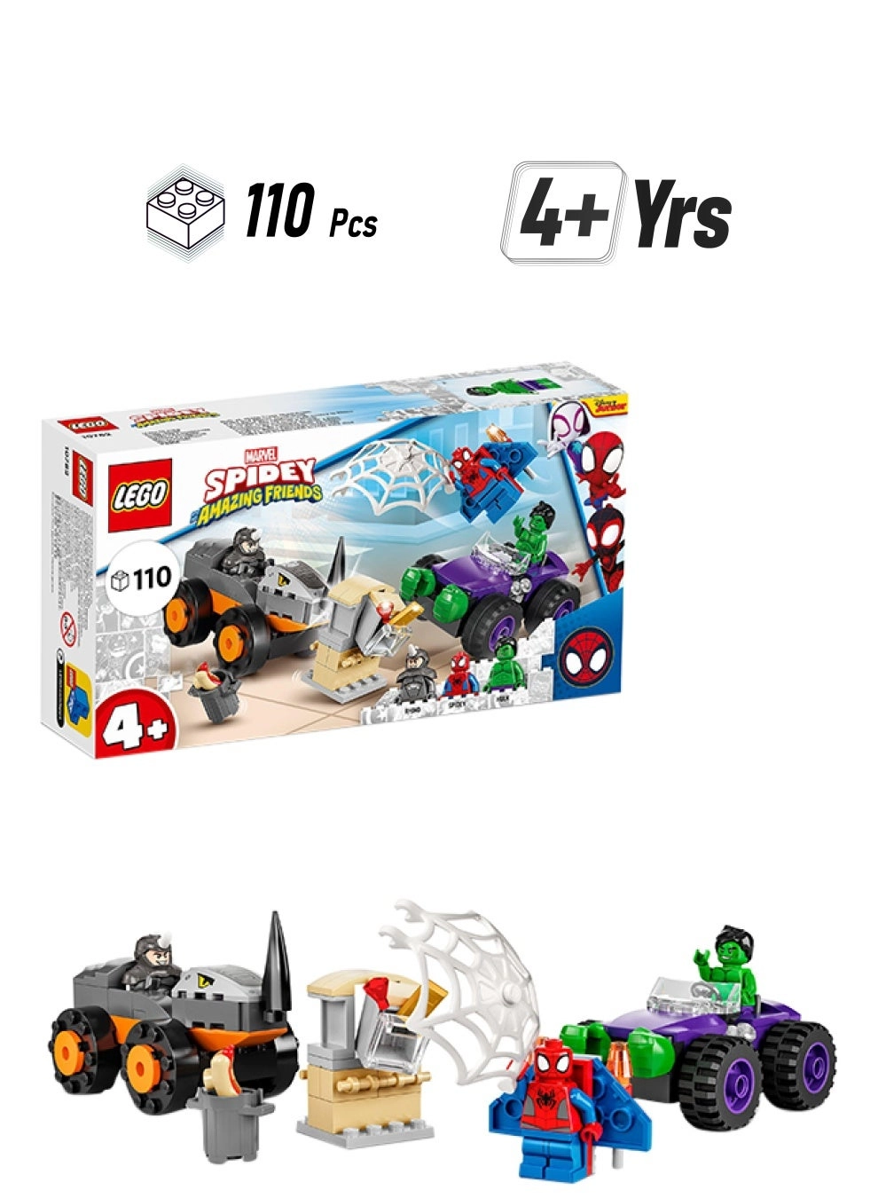 Marvel Hulk vs. Rhino Truck Showdown (10782) - Spidey And His Amazing Friends Series