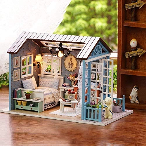 Diy Miniature Dollhouse Kit - 3D Wooden Led Lights