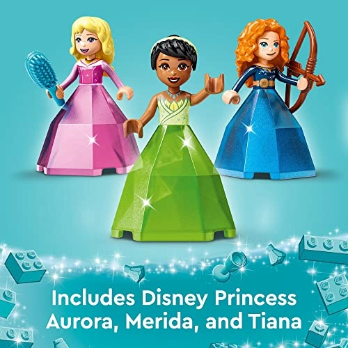 Disney Princess Aurora, Merida & Tiana’s Enchanted Creations (43203) - 558-piece Diamond Dress Set