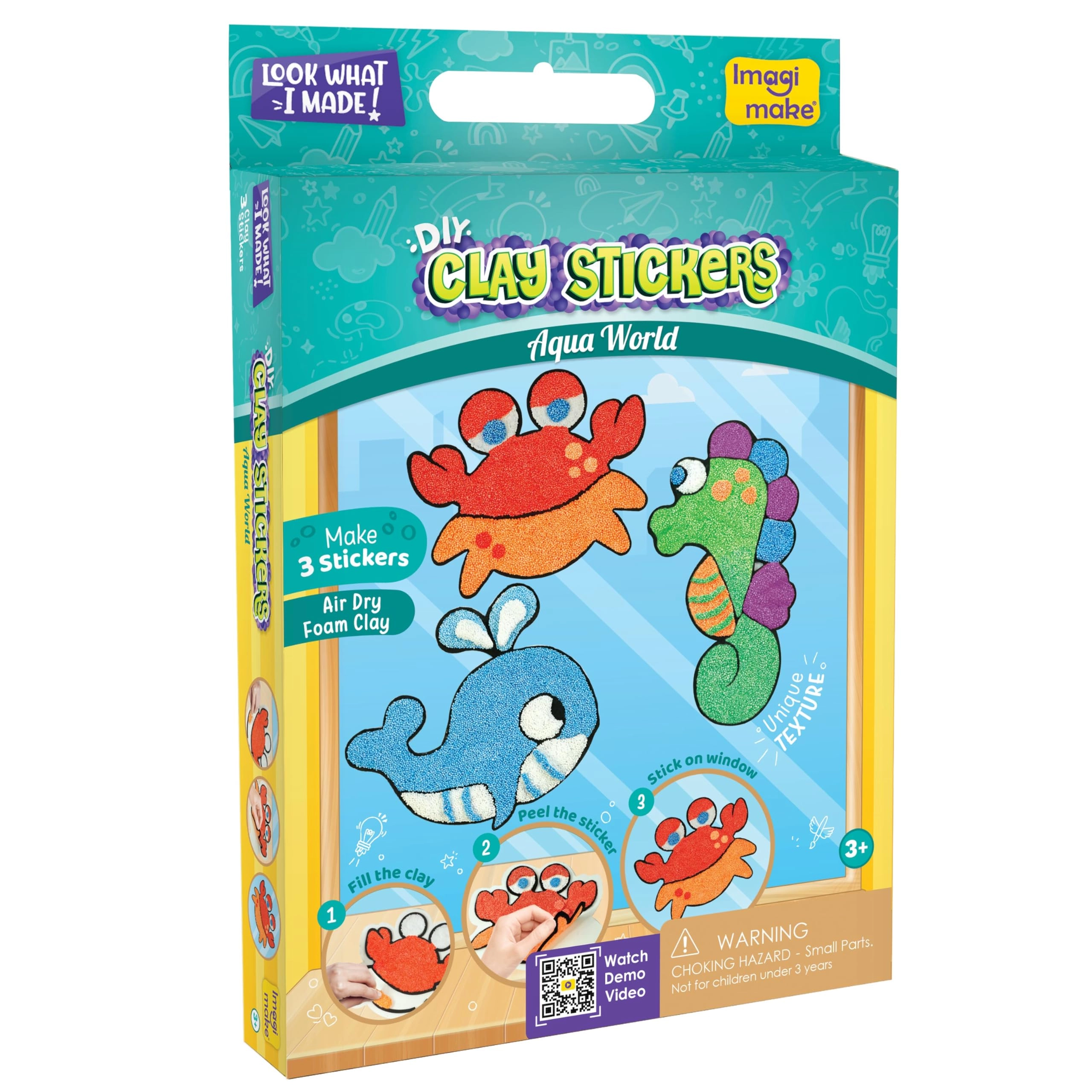 Imagimake Aqua World - Clay Stickers Kit 9 pcs 3+ years