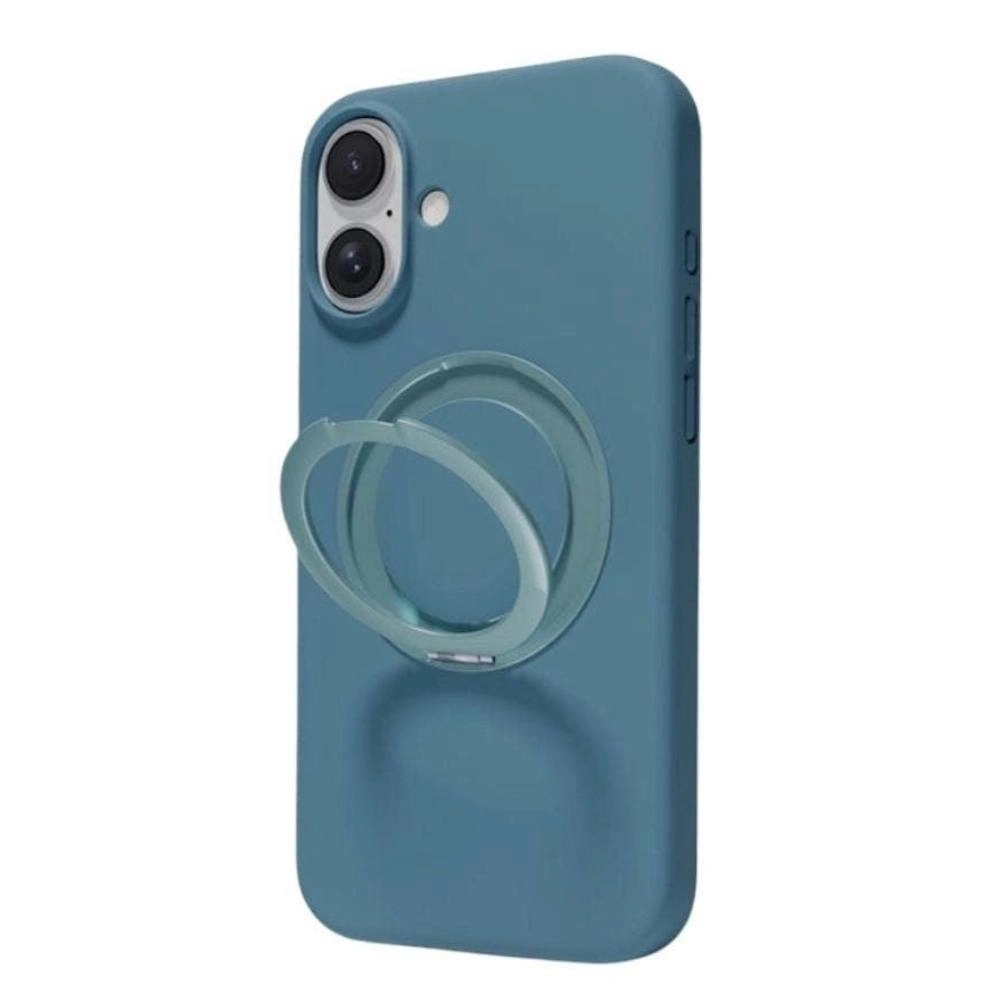 360 Rotating Liquid Silicone Case with MagSafe for iPhone 16 Plus