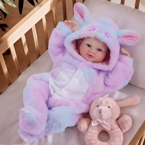 Reborn Baby Doll - 17 Inch Soft Fabric Body Baby Girl Ages 3+