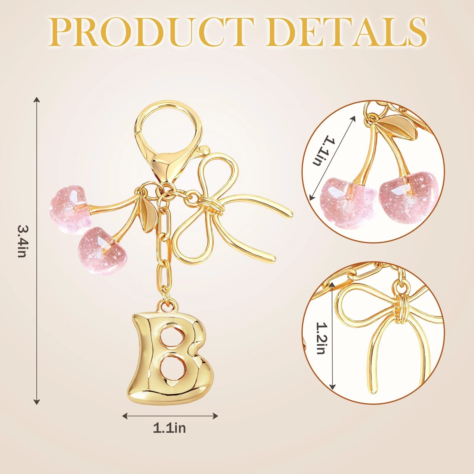 Initial P Keychain - Letter