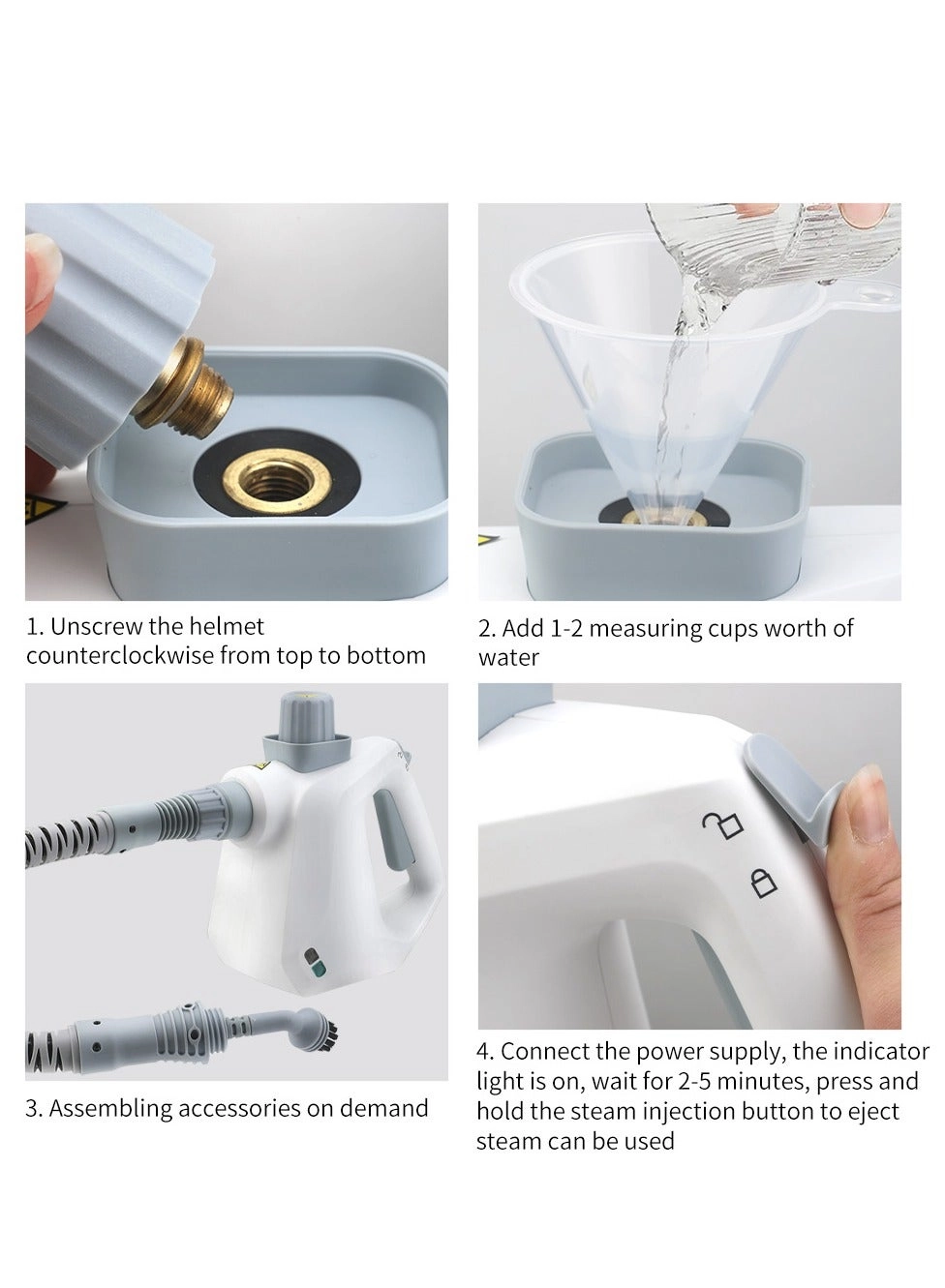 Handheld Pressurized Steam Cleaner - 3.0bar 350ml